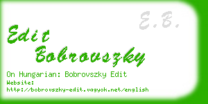 edit bobrovszky business card
